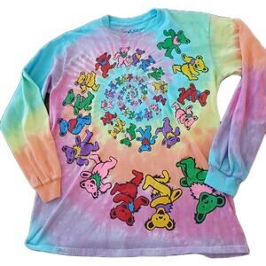 Liquid Blue Grateful Dead Shirt M Tie Dye Dancing Bears Spiral 90s Men/ Women